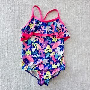 Lands' End Colorful One-pice Swimsuit VGUC 4